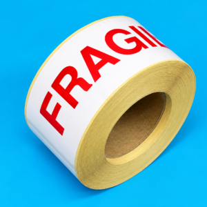 Printed Warning Labels - Fragile Labels 152 x 44 mm (Roll of 250)
