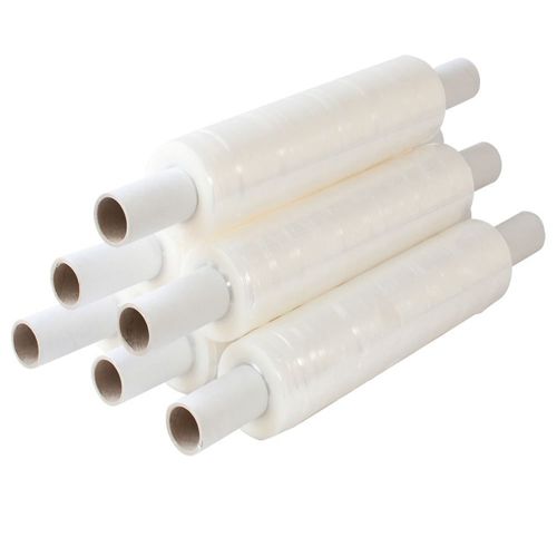 6 Rolls Pallet Stretch Shrink Wrap Film Clear Extended Core 400mm x 200m 34mu 